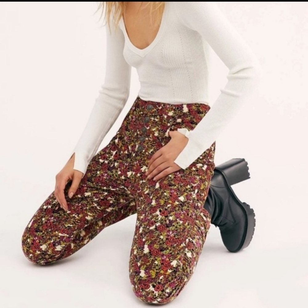 Free People high rise corduroy pants